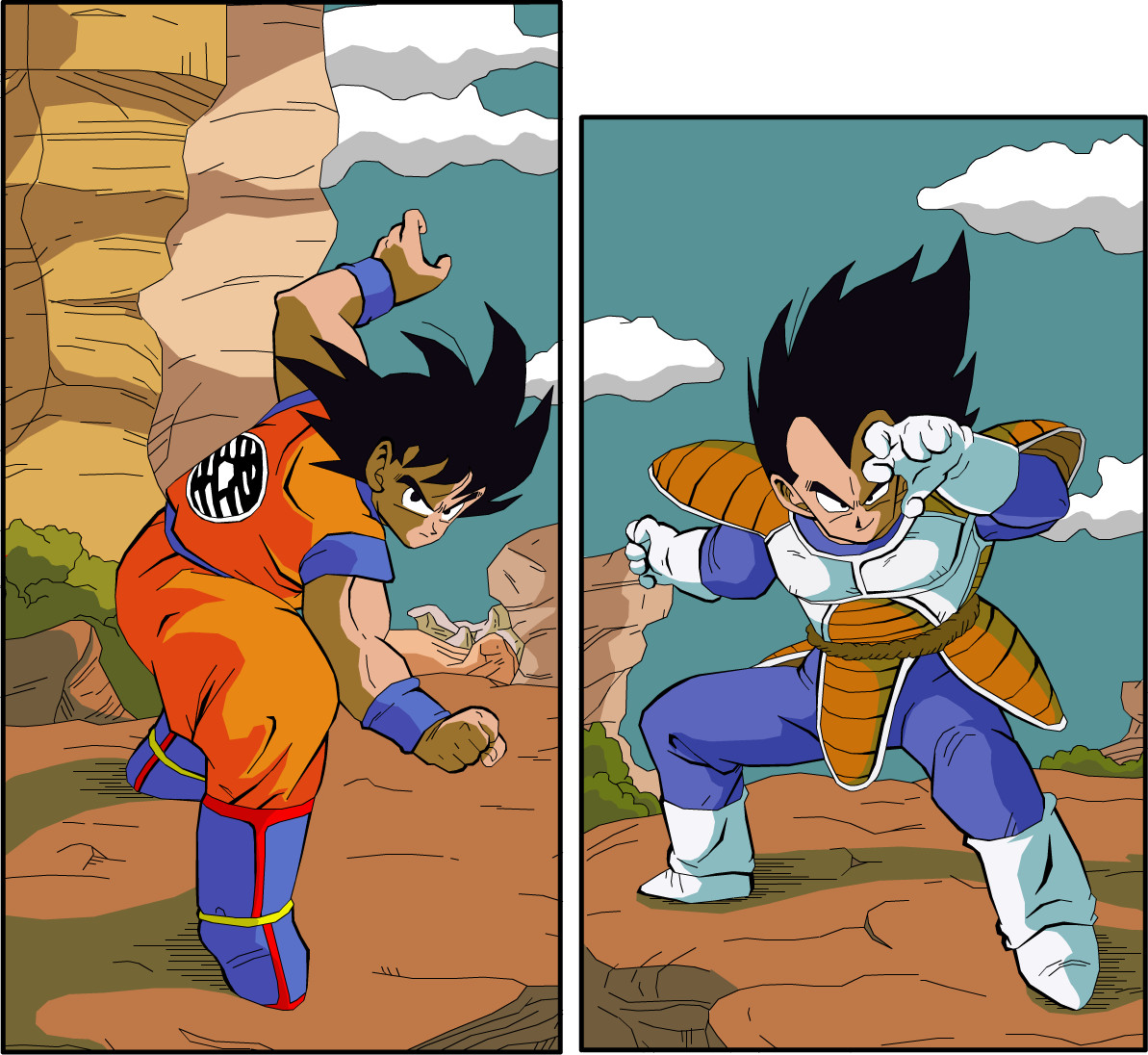 Goku Vs Vegeta By Eggmanrules On Deviantart