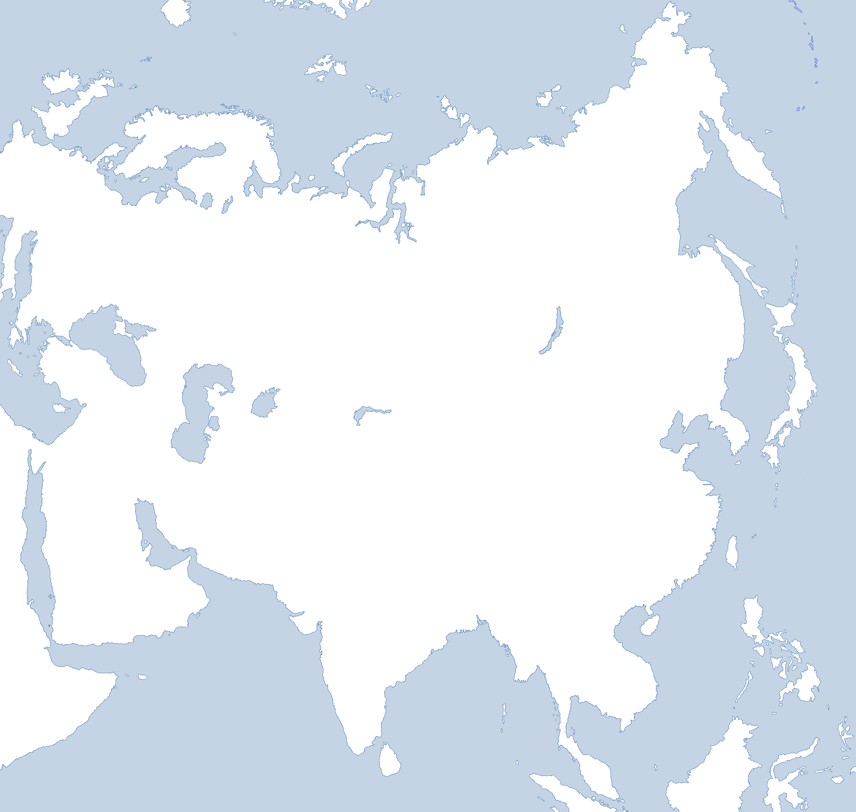 Blank Map Of Central Asia With Borders 52