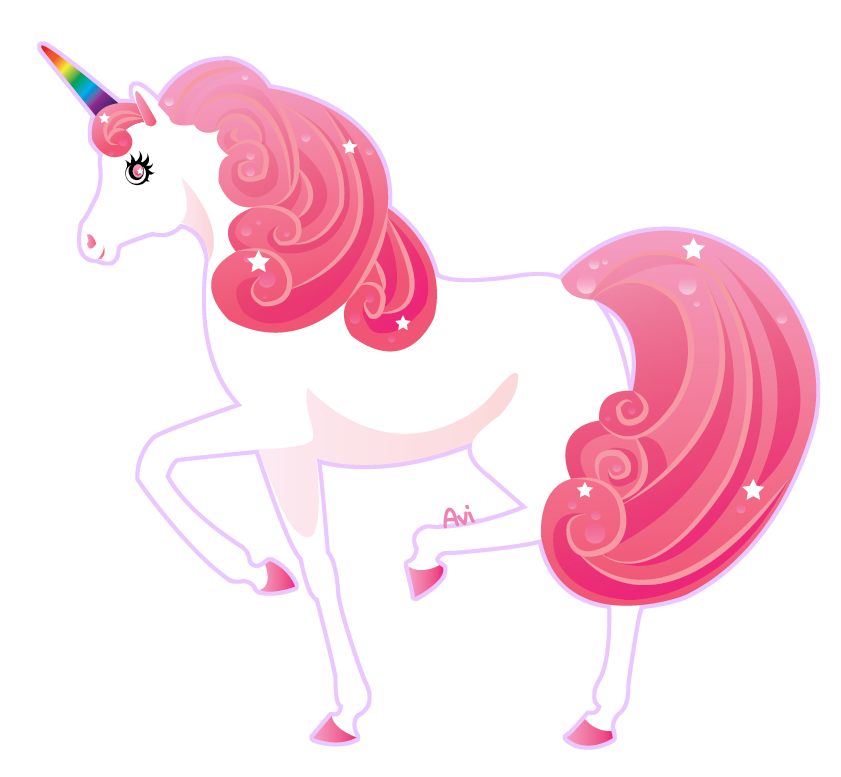 pink unicorn clipart - photo #19