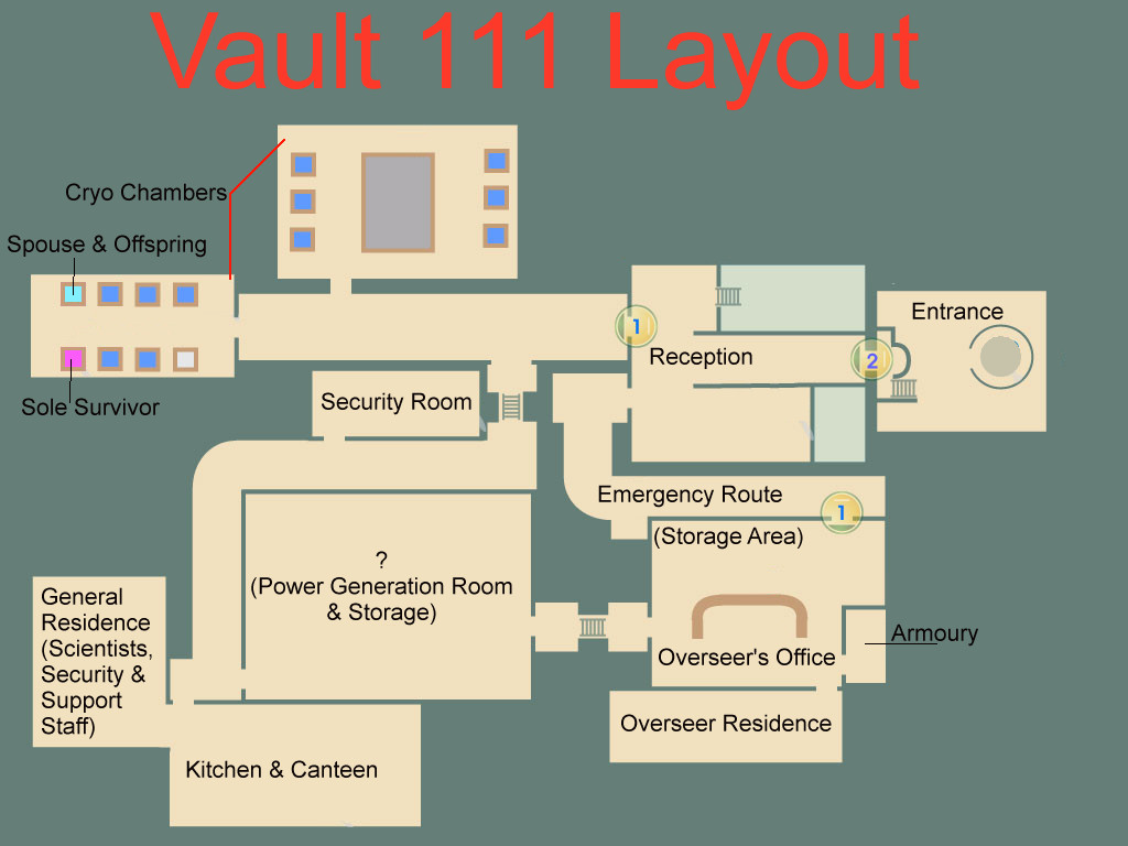 Vault 111 layout by rjackson244 on DeviantArt