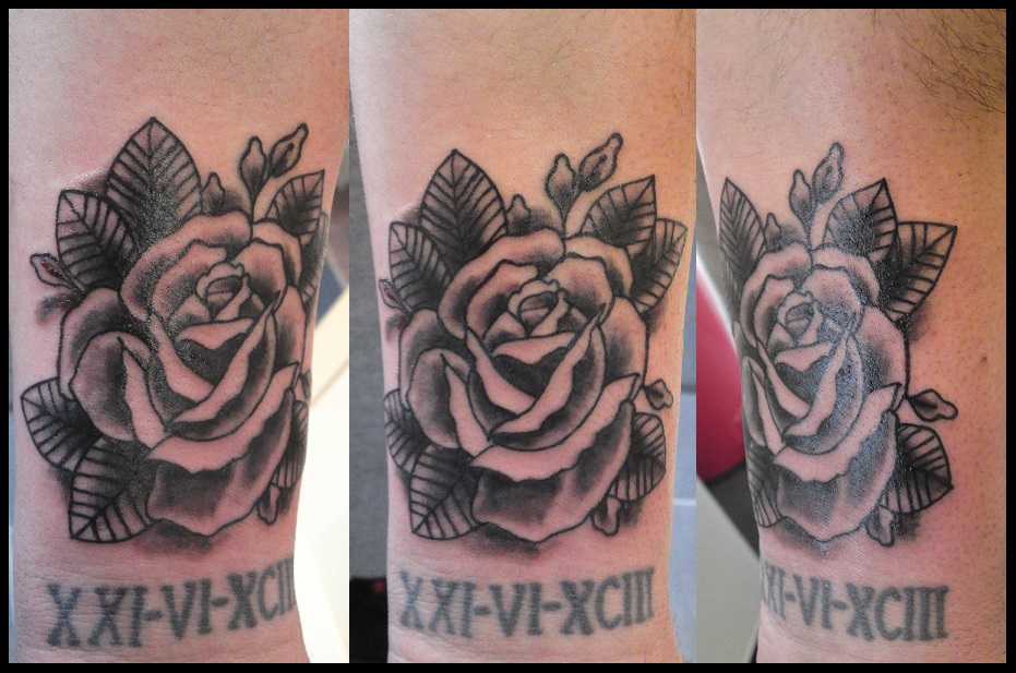 traditional tattoo rose black and grey by will1969 on ...