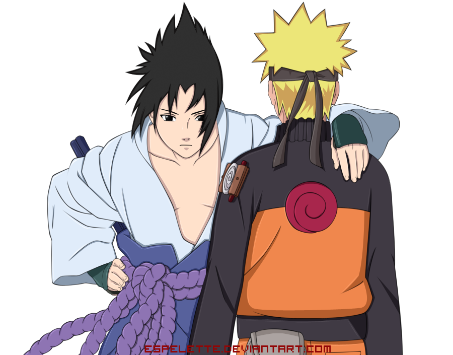 Naruto Uzumaki y Sasuke Uchiha by Espelette on DeviantArt