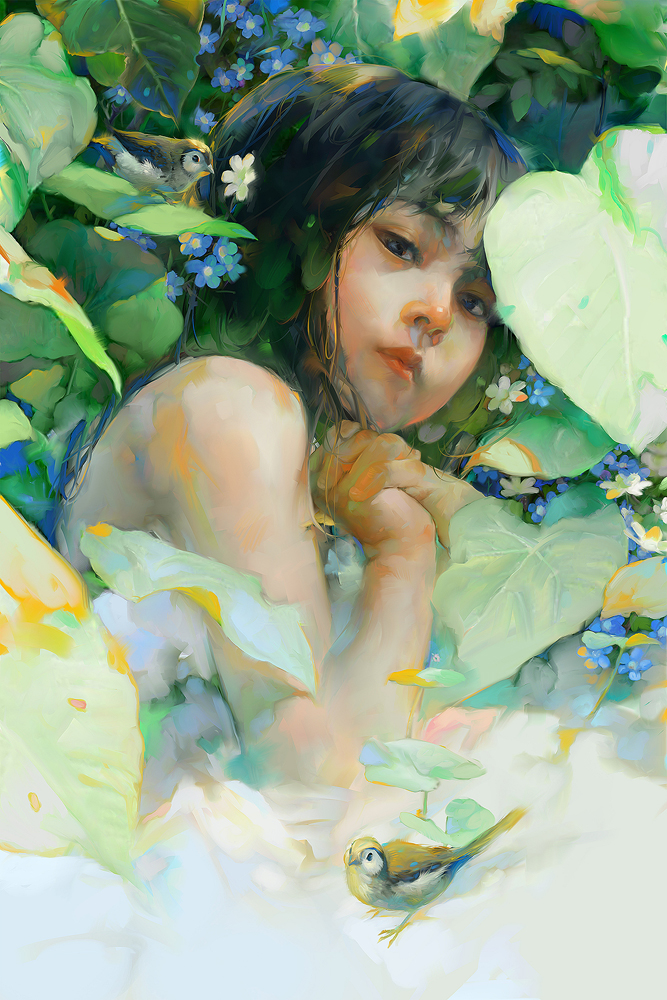 Little-Girl-in-Garden by xnhan00