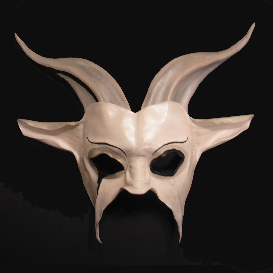 Leather Goat Mask spirit white by teonova on DeviantArt