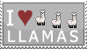 STAMP: I love Albino Llamas by zungzwang