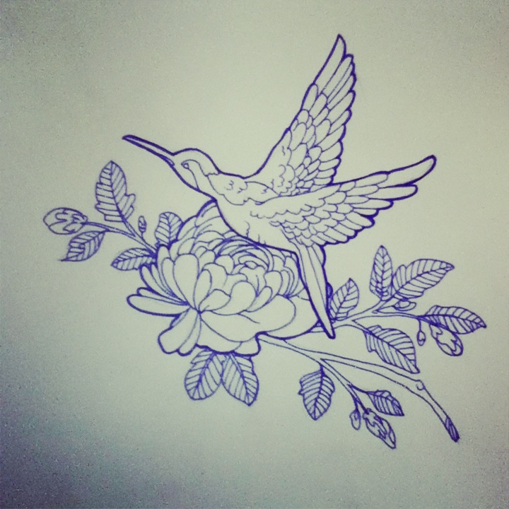 Hummingbird Tattoo Design by ZombiieUnicorn on DeviantArt
