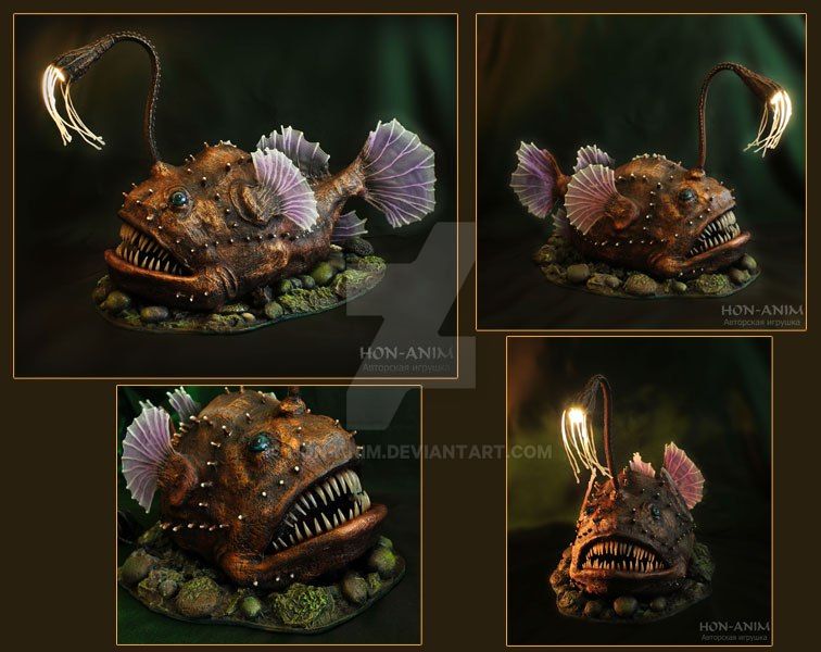 The angler fish, lamp, my handmade by honanim on DeviantArt