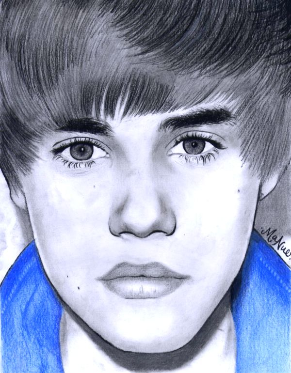 Justin Bieber drawing by manueee on DeviantArt
