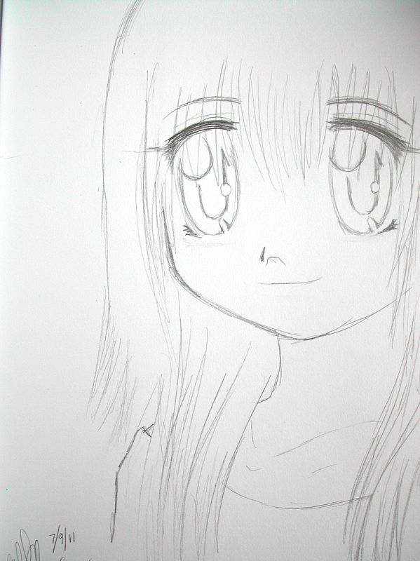 Cute Anime Girl Face Drawing gambar ke 19