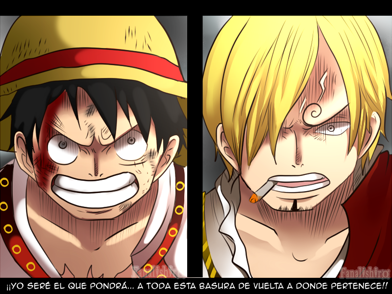 Luffy vs Sanji (One Piece CH. 843) by FanaliShiro on DeviantArt