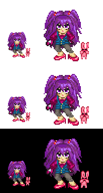 LaLa and Mr. Rabbit (JRPG styled) by TheSixthSaint