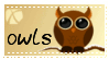 animated 'I love owls' stamp by melliiex3